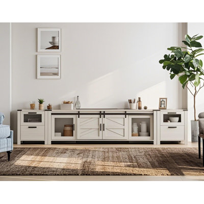 Kitchen Sideboard Stand Set With Drawer And Charging Station