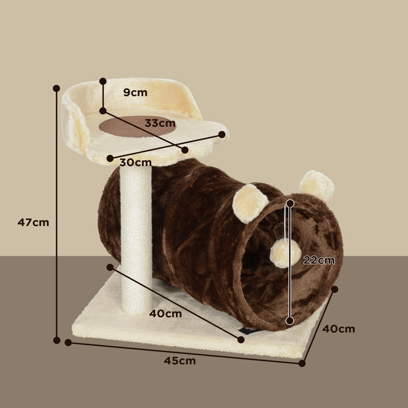 119.38cm H Cat Tree, Brown