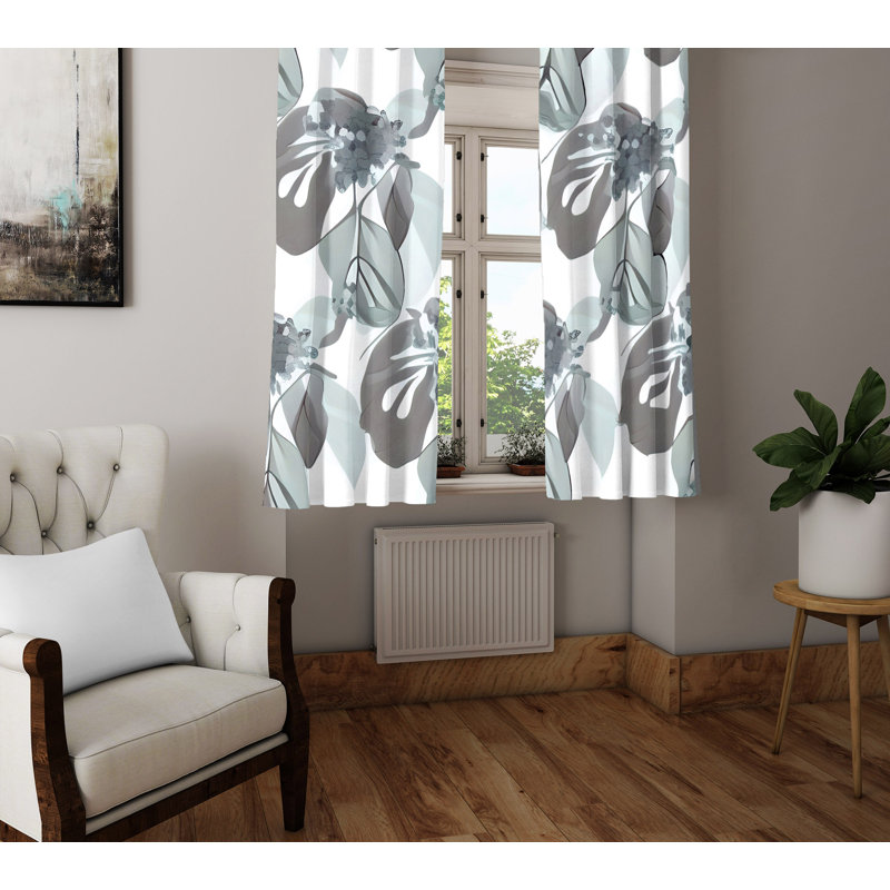 Diori Semi Sheer Curtain Pair, 40" W x 61" L