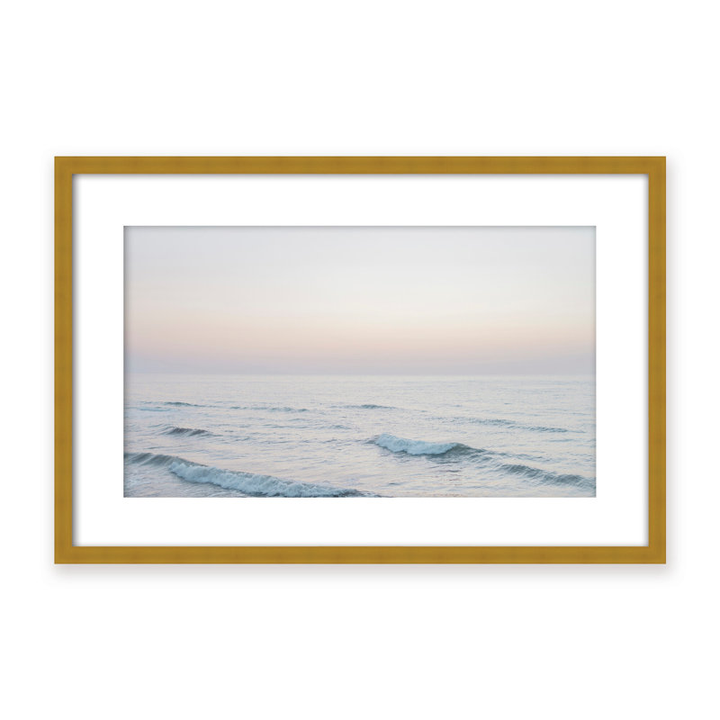 Coastal Retreat Dawn by  - Picture Frame Photograph on Paper, 32" H x 48" W x 1.125" D, Black, Framed Print