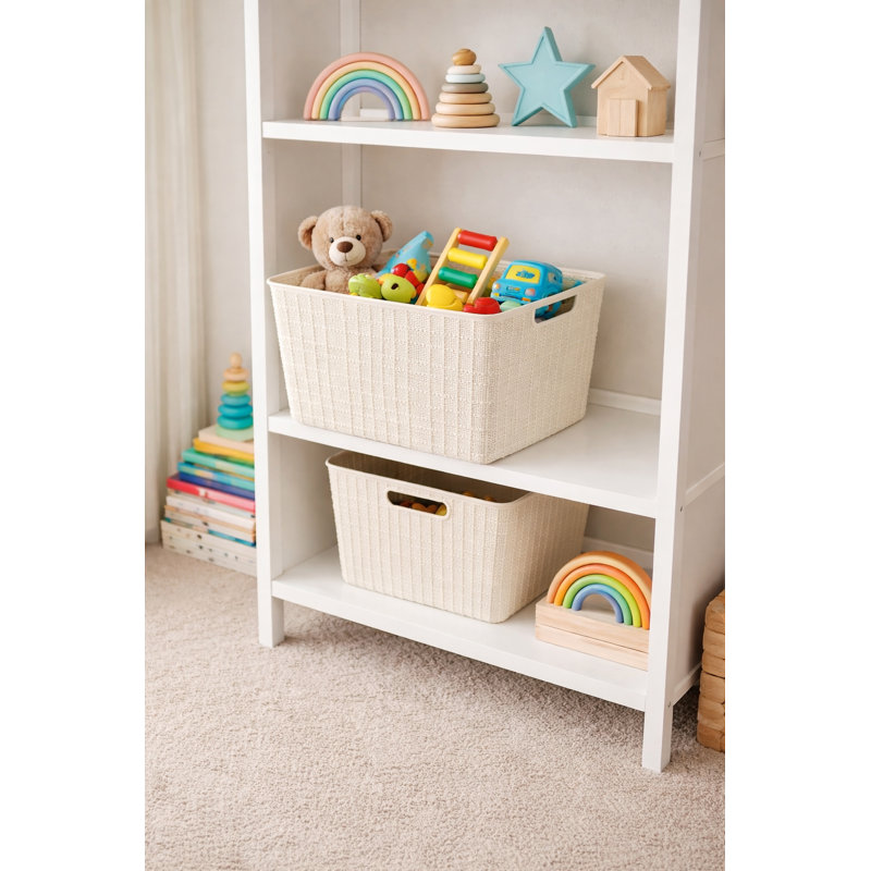 4 Pack Rebrilliant Plastic Decorative Bin