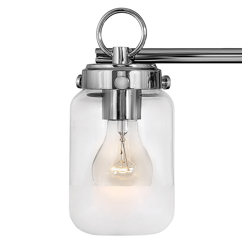 Éclairage pour salle de bain 4 lumières en nickel poli à intensité variable Penley