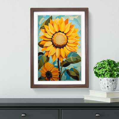 Sunflower Constructivism No.2 - Framed Print