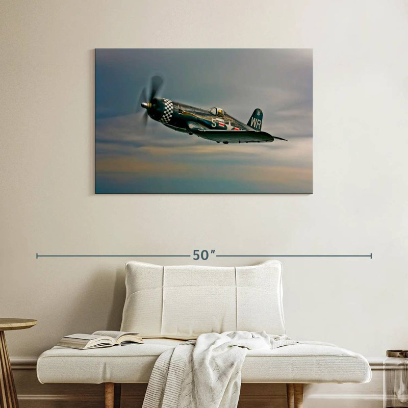 Mehar Old WW2 Airplane, 26" H x 39" W