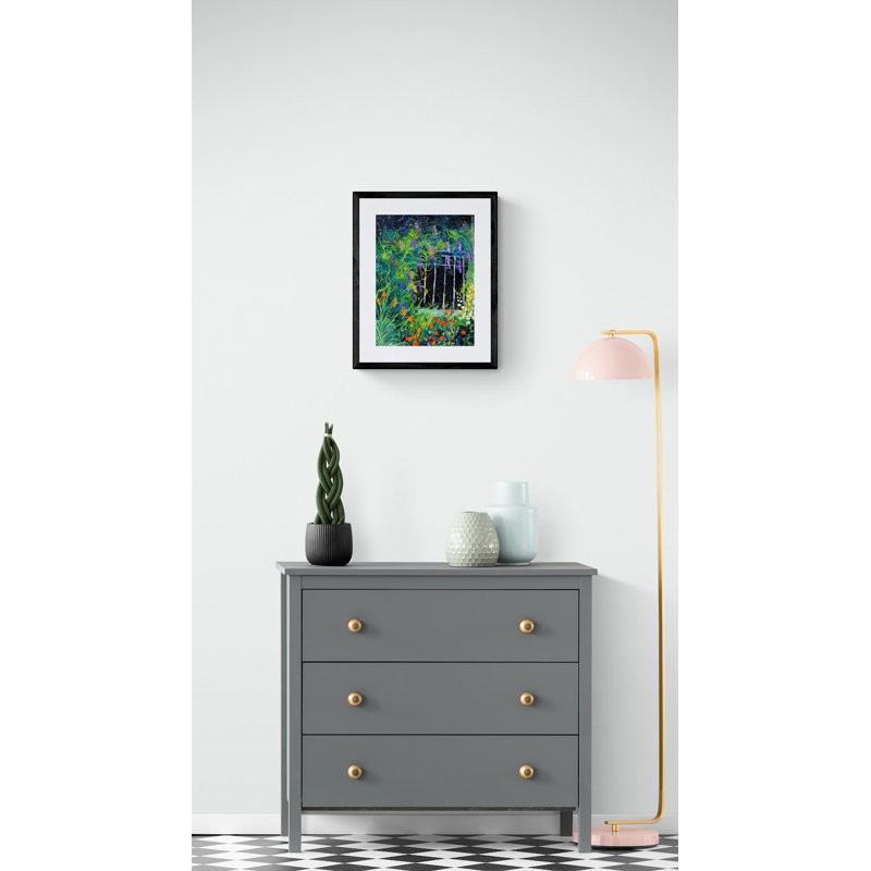In My Garden Print by Pol Ledent, Black Framed Paper, 20" H x 16" W