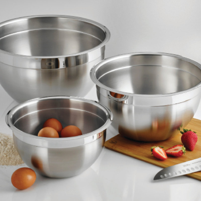 Bol à mélanger en acier inoxydable Gourmet, 12 po de diamètre