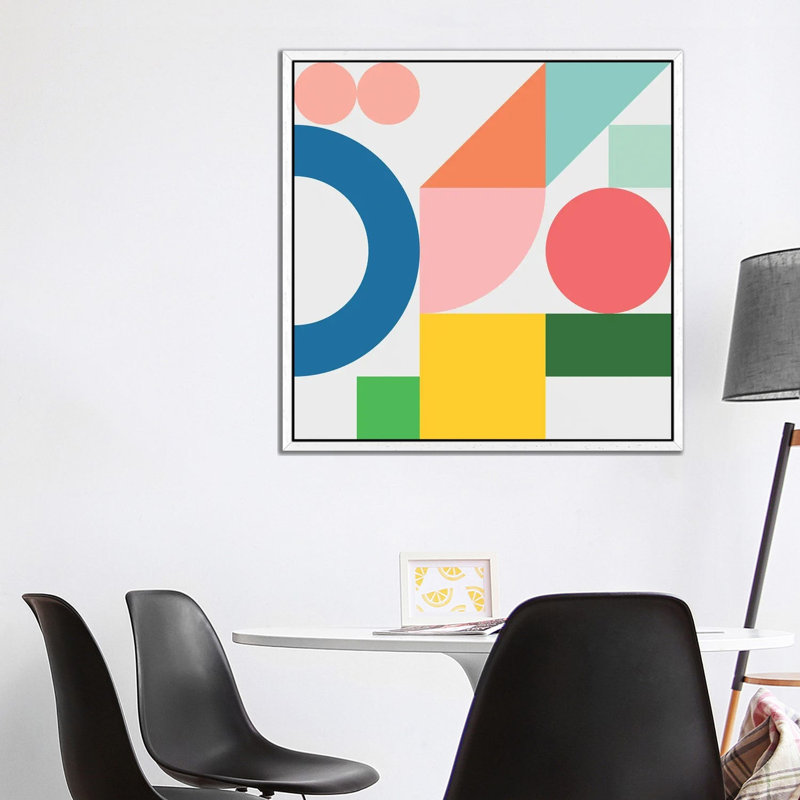 Playpark III - Print on Canvas, White Framed, 93.98 cm H x 93.98 cm W