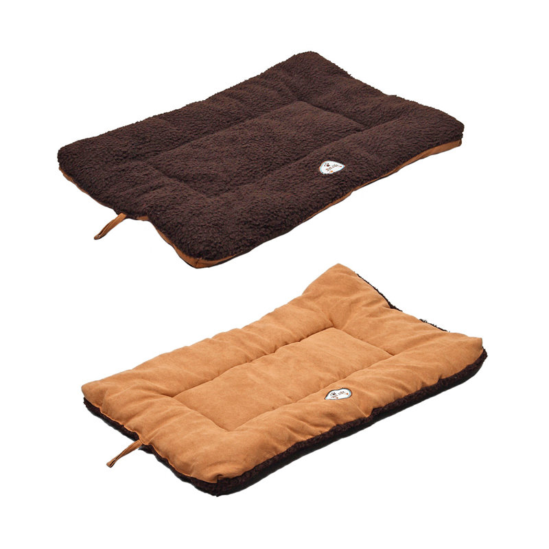  Reversible Dog Mat, Large (36" W x 23" D x 2" H), Orange and Red