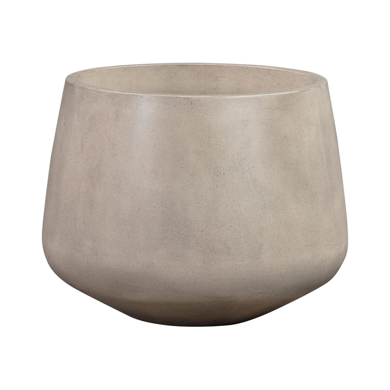 Pot de fleurs en béton, Blanc, H 8 po x l 10 po x P 10 po