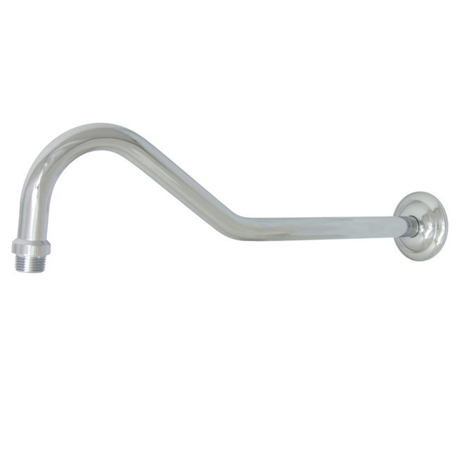 Shower Arm with Classic Flange, Brushed Nickel