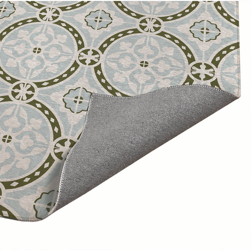 Tapis de cuisine Aleah, Rectangle 5 pi x 7 pi, Bleu