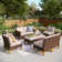 All Weather Wicker/Rattan 8 - Person Seating Group with Cushions