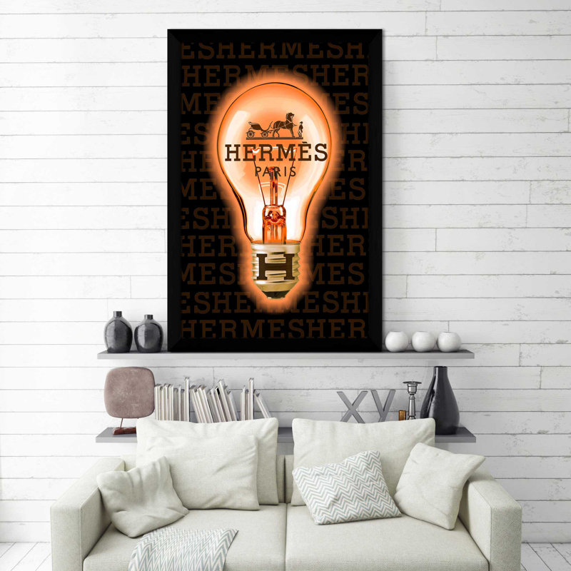 «Hermes Is Away A Good Idea (Vertical)» par Jodi - impression, Cadre noir, H 27,5 po x l 21,5 po x P 0,75 po