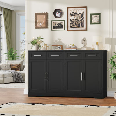 59.3"w Sideboard Buffet With 4 Drawers