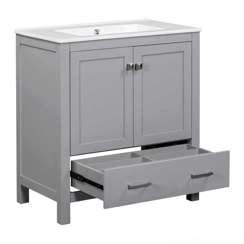 Armoire de salle de bain Richetta, Gris