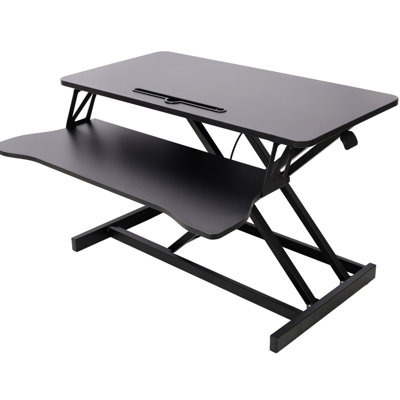 Bureau pour ordinateur portable à hauteur ajustable, station de travail assis-debout réglable avec plateau à clavier