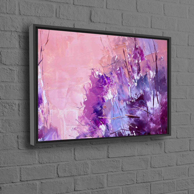 Abstract Pink and Purple Canvas Print With Modern Design for Decorative Wall Decor in Contemporary Home Settings