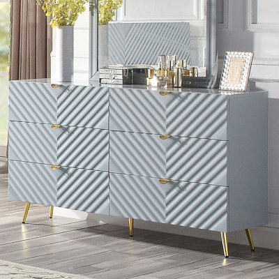 Commode double 6 tiroirs l 55 po Schulz