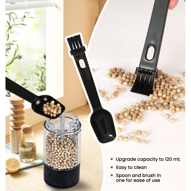 Electric Salt and Pepper Grinder Set - USB Rechargeable With Display Screen And LED Lights,  Upgraded Larger Capacity, Adjustable Coarseness