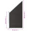 Louanne Fence Panel WPC 95x(105-180) cm Black