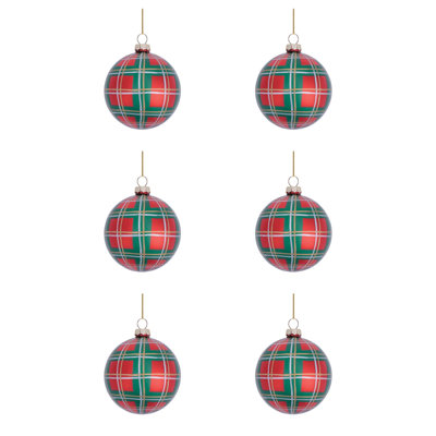 Boules en verre écossais (ensemble de 6)