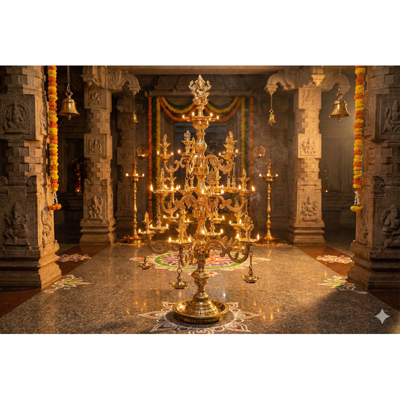 Lampe sur pied 57 po Ganesha