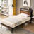 Metal Platform Twin Bed With Wooden Headboard And - Element, No Box Spring Needed, Under Storage Option, Easy Assembly Procedure, Quiet Stable, Black Brown Size Function, Required, Available,-1352311101-1352311100