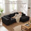 Modern Oversized Corner Sofa L-Shaped Corduroy Sofa With Storage Pockets -1513385611-1513385623