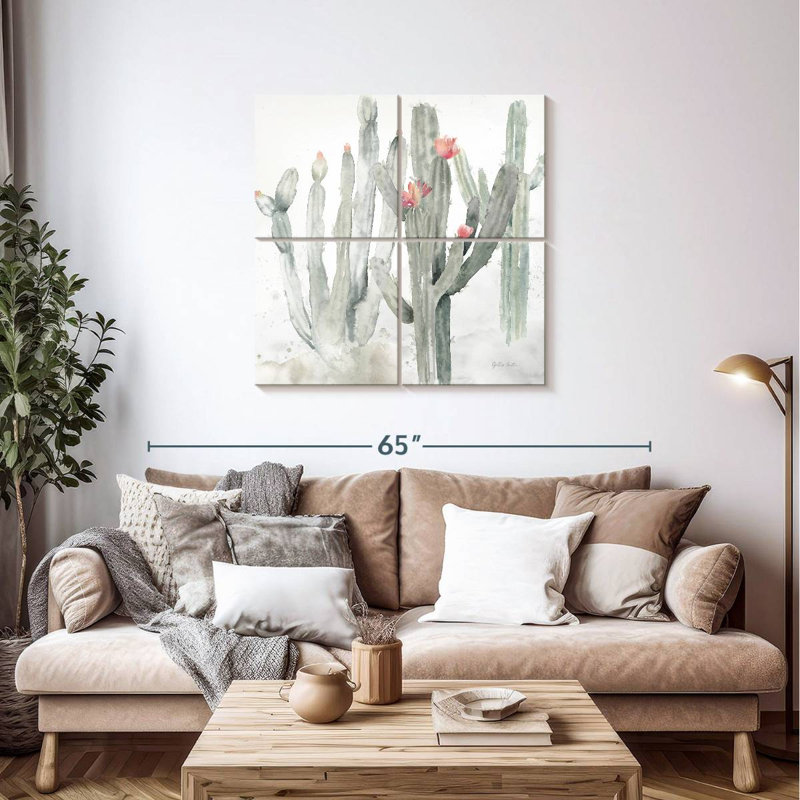 Harnek cactus jardin gris rosé II