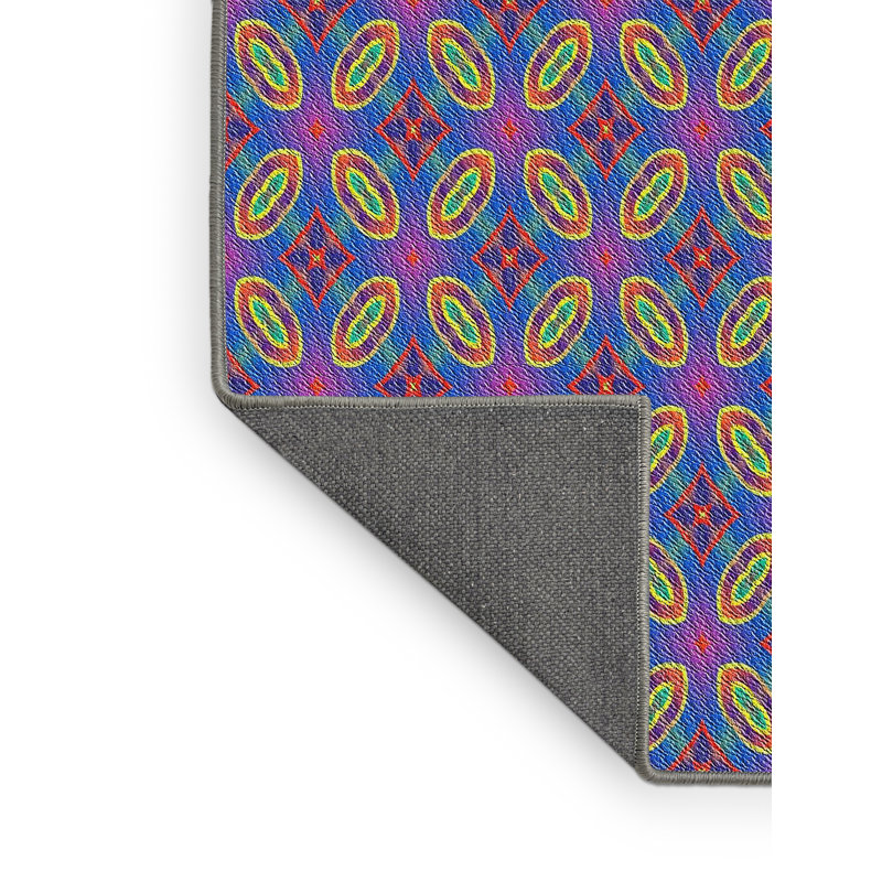 Tapis de zone mauve à motifs Gisèle, Rectangle 3 pi x 5 pi