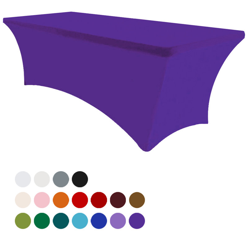 Nappe en polyester extensible Kinta, 1, Noir, 72 po x 30 po