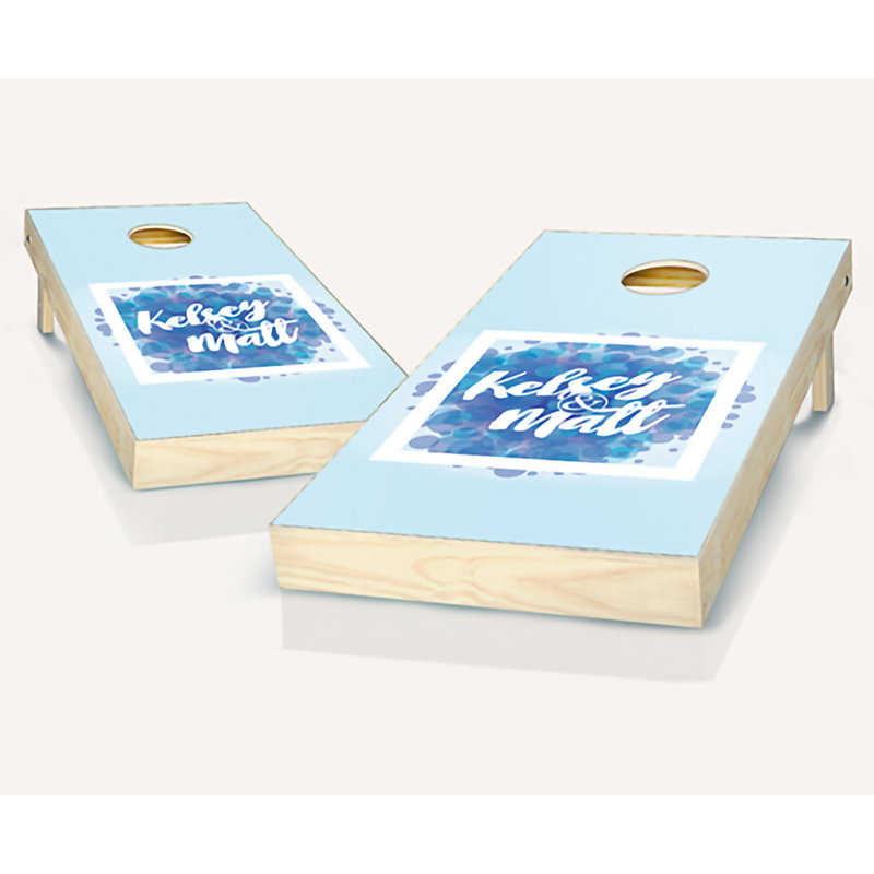 Ensemble de cornhole en bois massif 2 pi x 4 pi Vogue, Rouge / noir