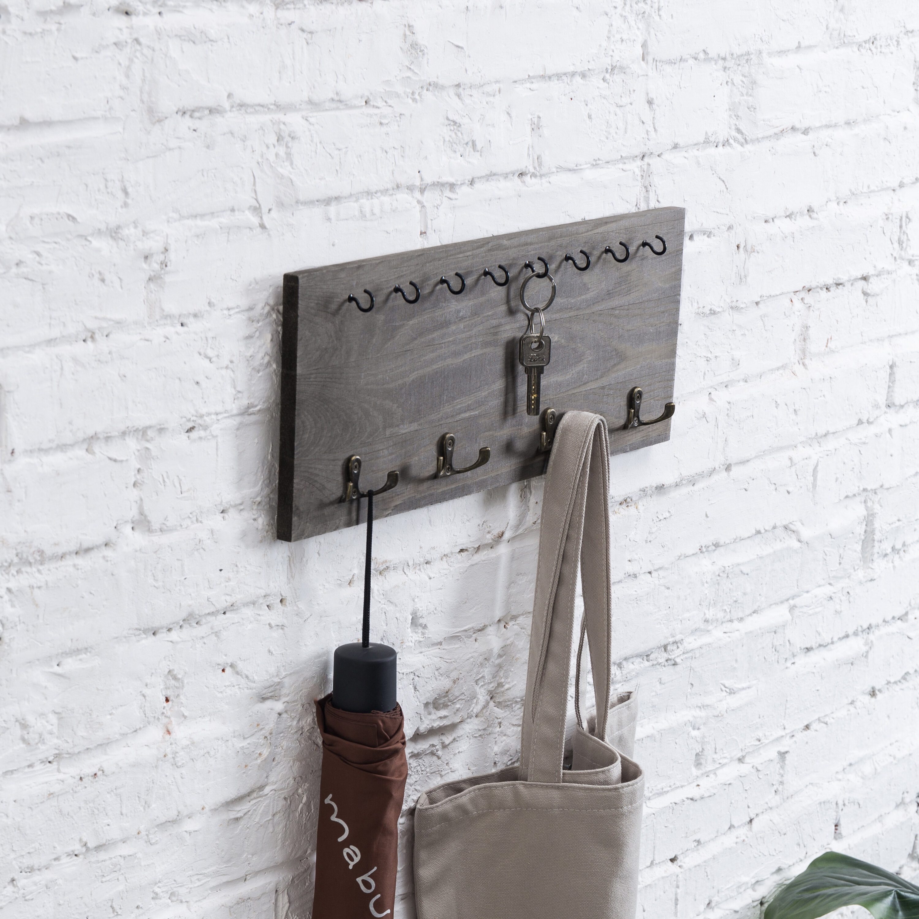 Flip Solid Wood Wall 3 - Hook Wall Mounted Coat Rack