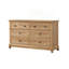 Mobilier de chambre à coucher de style commode avec rangement à 1 tiroir et placage de pacane