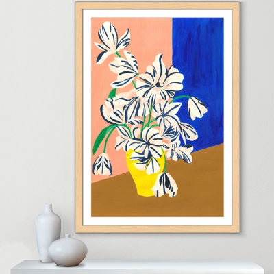 «Stripey Flowers Print» par Violets Print House