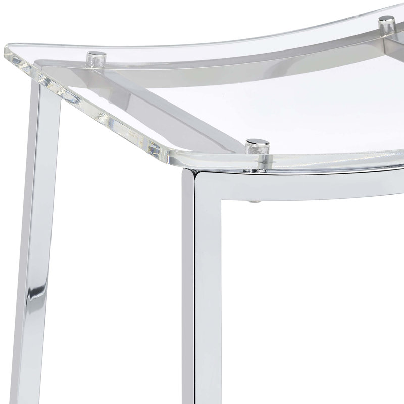 Tabouret chromé sans dossier (ensemble de 2)