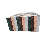 Genuine Marble Block Coffee Table - Multicolor Striped Marble