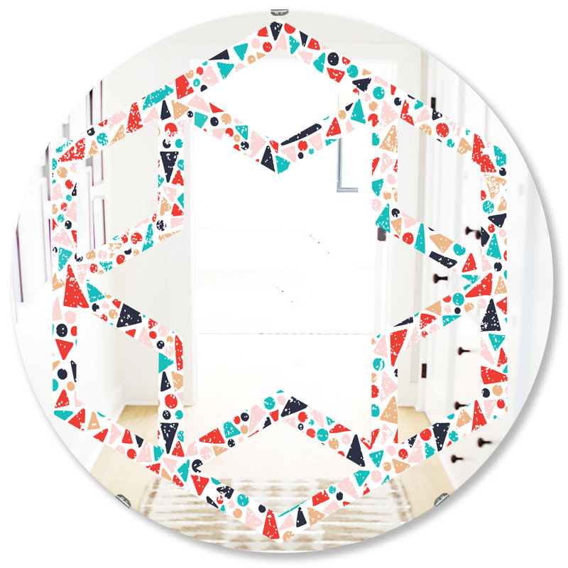 Miroir mural Hexagon Star Abstract Design II, H 31,5 po x l po