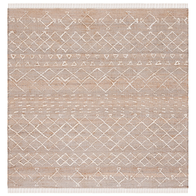 Southwestern Handmade Hand-Loomed Area Rug, Square 6'