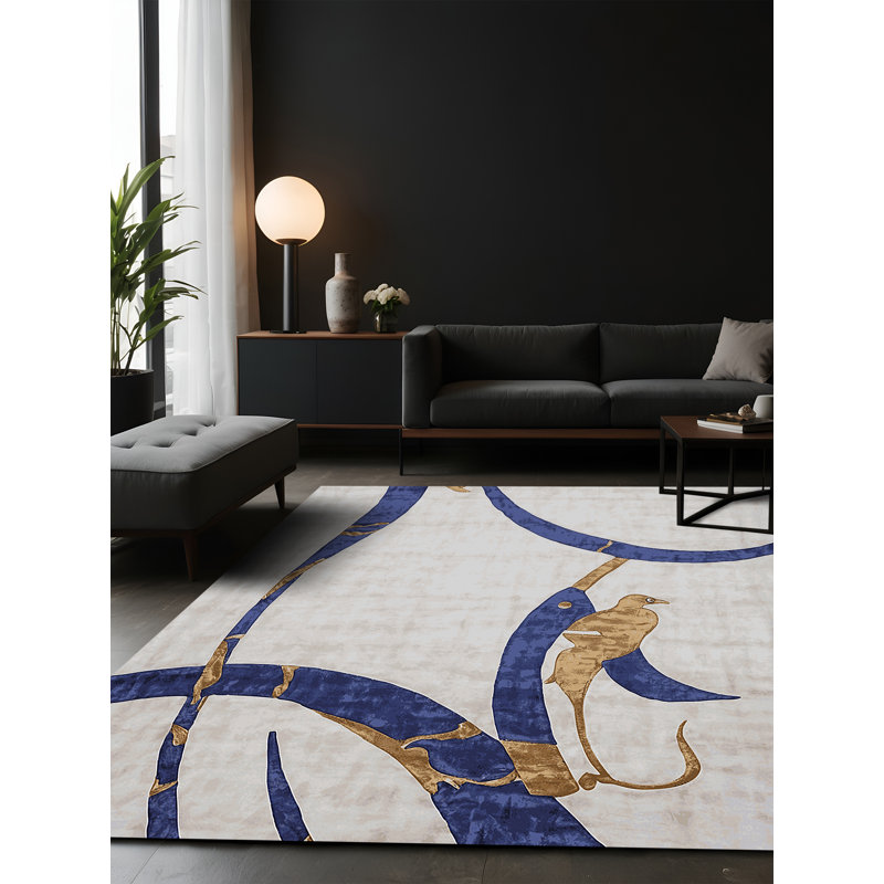 Silky Soft Plush Gray Area Rug, Square 7'