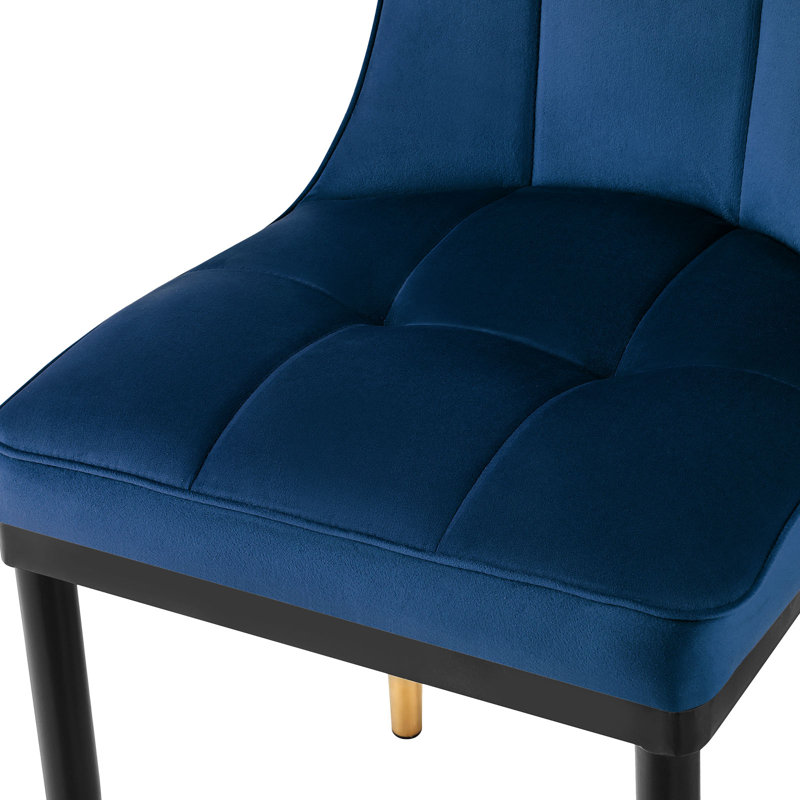 50 cm H Tufted Dining Chair, 2, Blue