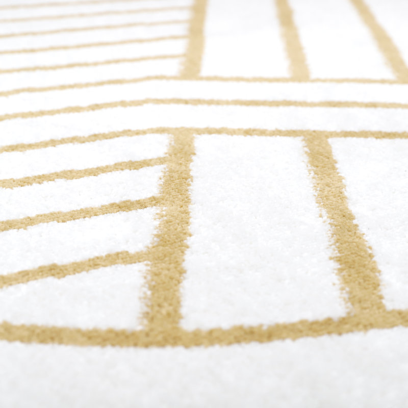 Round Harun Geometric Area Rug, Round 140cm