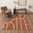 Aura Modern Machine Washable Beige / Brown Indoor Area Rug with Non-Slip Backing-128992687