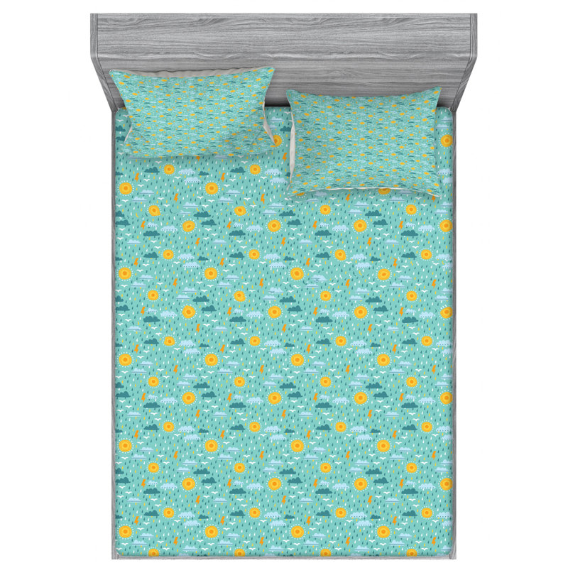 Microfiber Sheet Set, Queen Sheet Set with Fitted Sheet