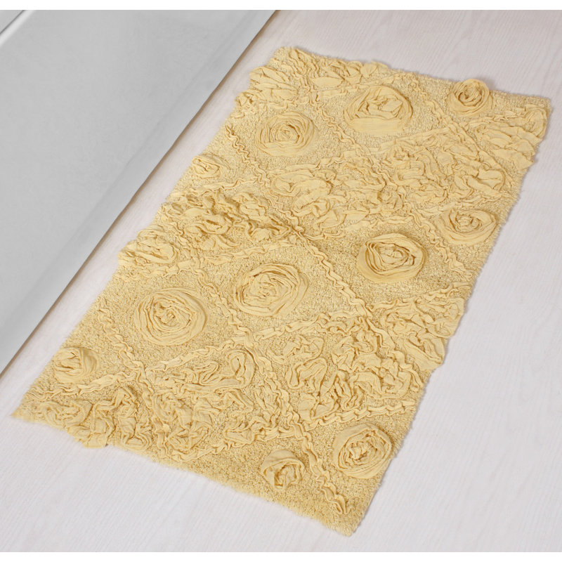Tapis pour salle de bain Schoenberger, Jaune, L 40 po x l 24 po