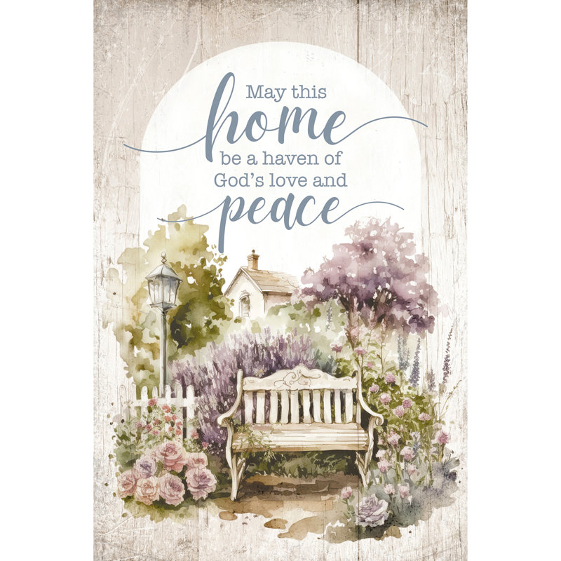 Art mural de table en bois avec chevalet et crochet May This Home - 4 po x 6 po