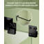 Les deux portes de douche coulissantes encadrées en verre de 60 po de largeur x 76 po de hauteur avec verre trempé transparent de 1/4 po (6 mm), finition argentée, grands rouleaux, rail carré, revêtement autonettoyant des deux côtés