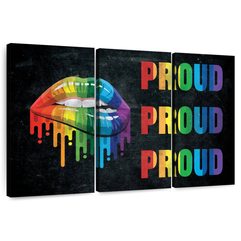 Tergel Rainbow Lips, 20" H x 33" W