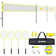 32ft, 26ft and 20ft Width and Height Adjustable Volleyball and Badminton Combo Set with Net
