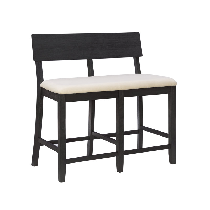 Andelo Counter Height Bench, Dark Charcoal